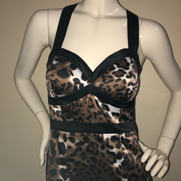 Y2K Jane Norman Satin Leopard Print Dress, - Picture 11 of 15